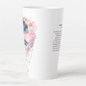 Tasse Latte SYMBOLE Zodiaque d'astrologie aquarelle | Monogram (Devant)