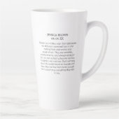 Tasse Latte SYMBOLE Zodiaque d'astrologie aquarelle | Monogram (Droite)