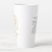Tasse Latte SYMBOLE Zodiaque D'Astrologie Des Poissons D'Or | (Devant)