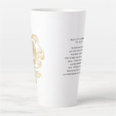 Tasse Latte SYMBOLE Zodiaque d'or Aquarius | Monogramme (Devant)