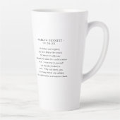 Tasse Latte SYMBOLE Zodiaque d'or Aquarius | Monogramme (Droite)