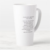 Tasse Latte SYMBOLE Zodiaque Gemini Aquarelle | Monogramme (Angle droit)