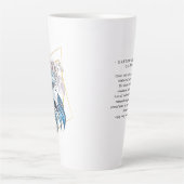 Tasse Latte SYMBOLE Zodiaque Gemini Aquarelle | Monogramme (Devant)