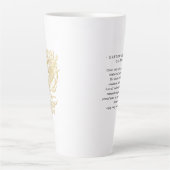 Tasse Latte SYMBOLE Zodiaque Gemini Or | Monogramme (Devant)