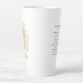 Tasse Latte SYMBOLE Zodiaque Gold Leo | Monogramme (Devant)