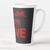 Tasse Latte Sympa Conception d'expression "BEAU AMOUR". Comman (Droite)