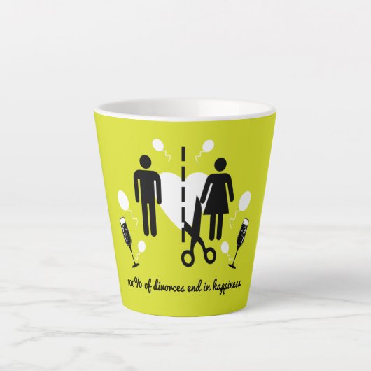 Tasse Latte Sympathie de survivante du divorce drôle (Devant)