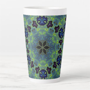 Tasse Latte Symphonie fractale radiante