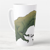 Tasse Latte T-Rex Dinosaur Café ou Chai d'abord puis je chasse (Angle gauche)