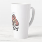 Tasse Latte T-Rex I Survived Turkey Day Chef (Angle droit)