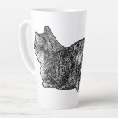 Tasse Latte Tabby avec pattes coupées (Angle gauche)