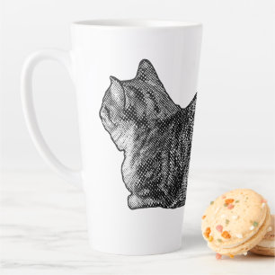 Tasse Latte Tabby avec pattes coupées