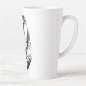 Tasse Latte Tabby Cat Monochrome Musique (Droite)