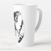Tasse Latte Tabby Cat Monochrome Musique (Angle droit)