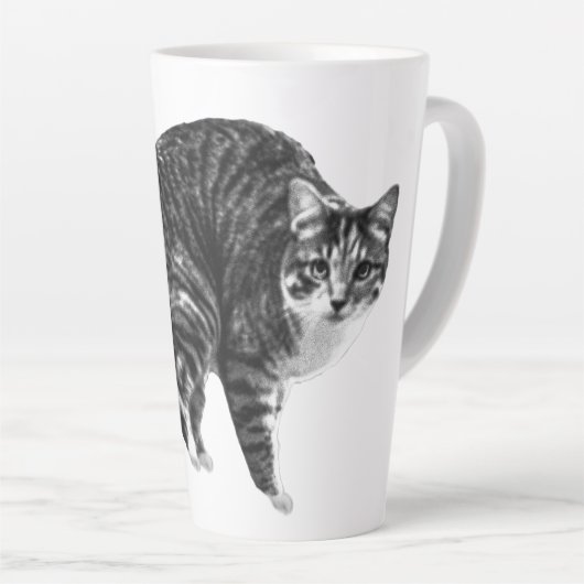 Tasse Latte Tabby Glow by Winter Window (Angle droit)