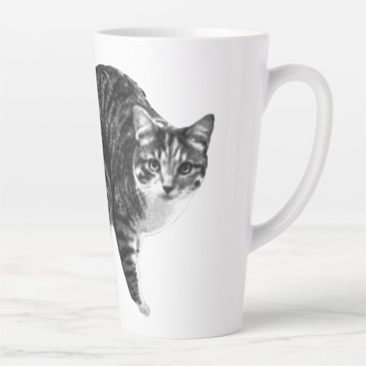 Tasse Latte Tabby Glow par Winter Window (Droite)