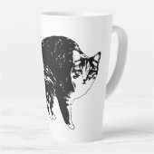 Tasse Latte Tabby Under Holiday Lights (Angle droit)