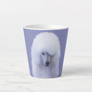 Tasse Latte Tableau blanc standard de caniche - Art original d