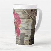 Tasse Latte Tableau de la grange de poulet rustique Rooster (Angle droit)