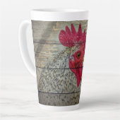 Tasse Latte Tableau de la grange de poulet rustique Rooster (Angle gauche)