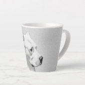 Tasse Latte Tableau Dogo Argentino - Art Chien original (Angle droit)