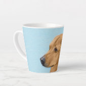 Tasse Latte Tableau Rhodesian Ridgeback - Art Chien original (Angle gauche)