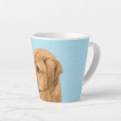 Tasse Latte Tableau Rhodesian Ridgeback - Art Chien original (Angle droit)