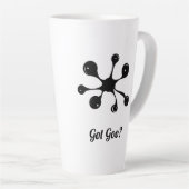 Tasse Latte Tache abstraite de goo noir moderne (Angle droit)