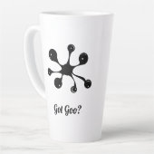 Tasse Latte Tache de goo noir abstrait moderne (Angle gauche)