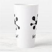 Tasse Latte Tache de goo noir abstrait moderne (Devant)