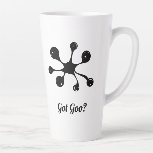 Tasse Latte Tache de goo noir abstrait moderne (Droite)