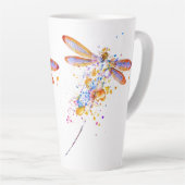 Tasse Latte Tache de libellule (Angle droit)
