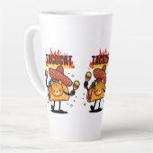 Tasse Latte Tacocat Spelled Backwards Is Tacocat (Angle gauche)