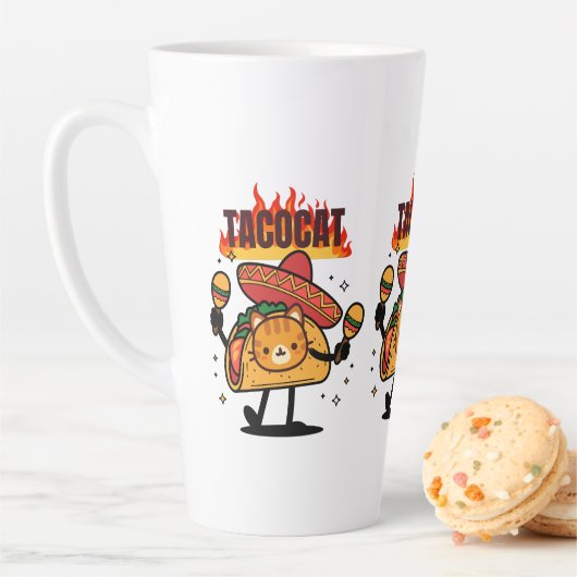 Tasse Latte Tacocat Spelled Backwards Is Tacocat (En situation)