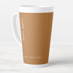 Tasse Latte Taille minimale du texte personnalisé