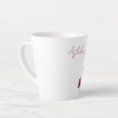 Tasse Latte Talons Hauts Fleur de Rose Noir Rouge (Angle gauche)
