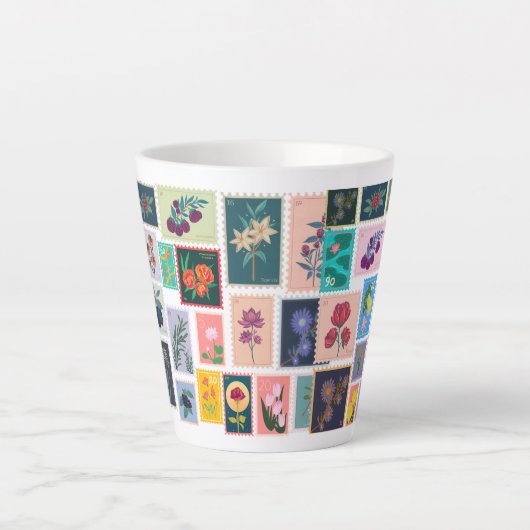 Tasse Latte Tampon post-timbre en retard (Devant)