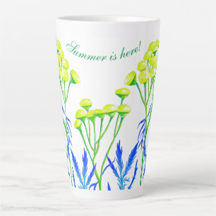 Tasse Latte Tansy sur une grosse tôle