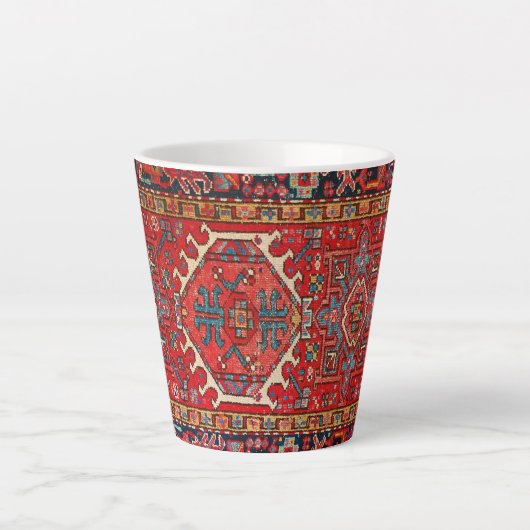 Tasse Latte Tapis persan turc oriental antique (Devant)