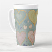 Tasse Latte Tapisserie Pastel Heart (Angle gauche)