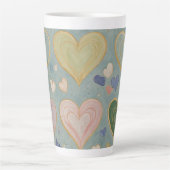 Tasse Latte Tapisserie Pastel Heart (Devant)
