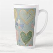 Tasse Latte Tapisserie Pastel Heart (Droite)