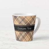Tasse Latte Tartan beige et Brown (Angle droit)