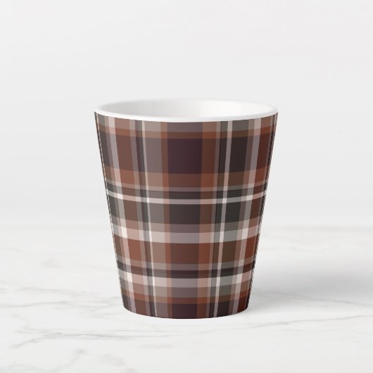 Tasse Latte Tartan coloré (Devant)