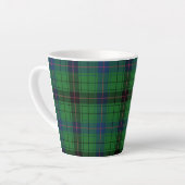 Tasse Latte Tartan Davidson Plaid Green Black Rustic (Angle gauche)
