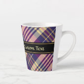 Tasse Latte Tartan mauve, or et bleu (Droite)