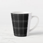 Tasse Latte Tartan noir et blanc (Droite)