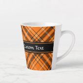 Tasse Latte Tartan orange d'Halloween (Droite)
