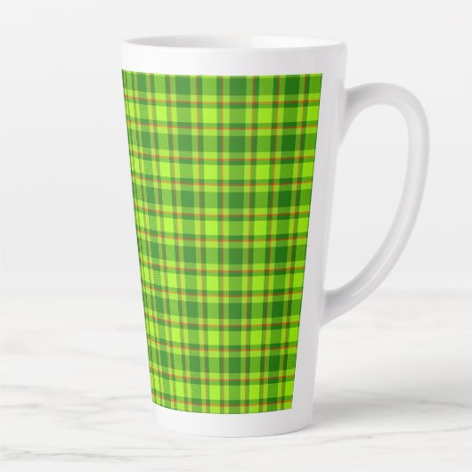 Tasse Latte Tartan rouge vert À damiers Motif plaid-55788 (Droite)