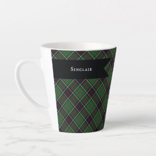 Tasse Latte Tartan traditionnel de clan Sinclair des Highlands